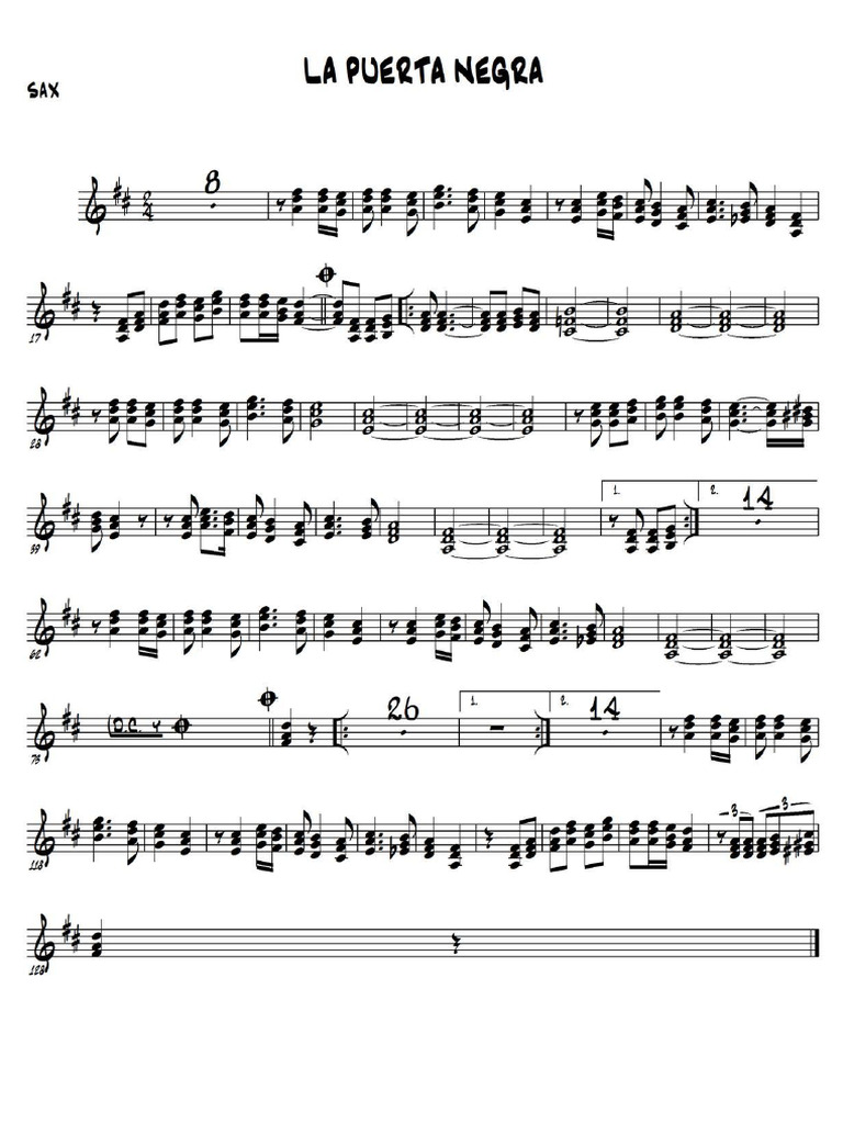 La Puerta Negra Sax 1 2 3 PDF