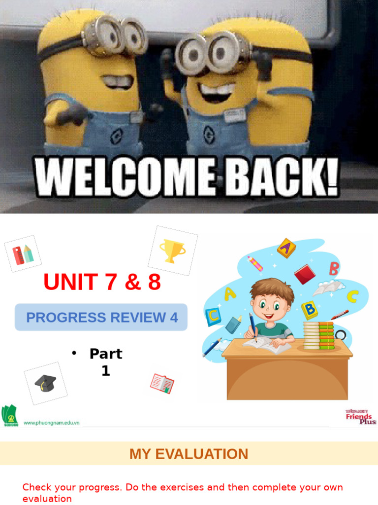 Progress Review 4 - Part 2 - Tiếng Anh 7 Friends Plus | PDF