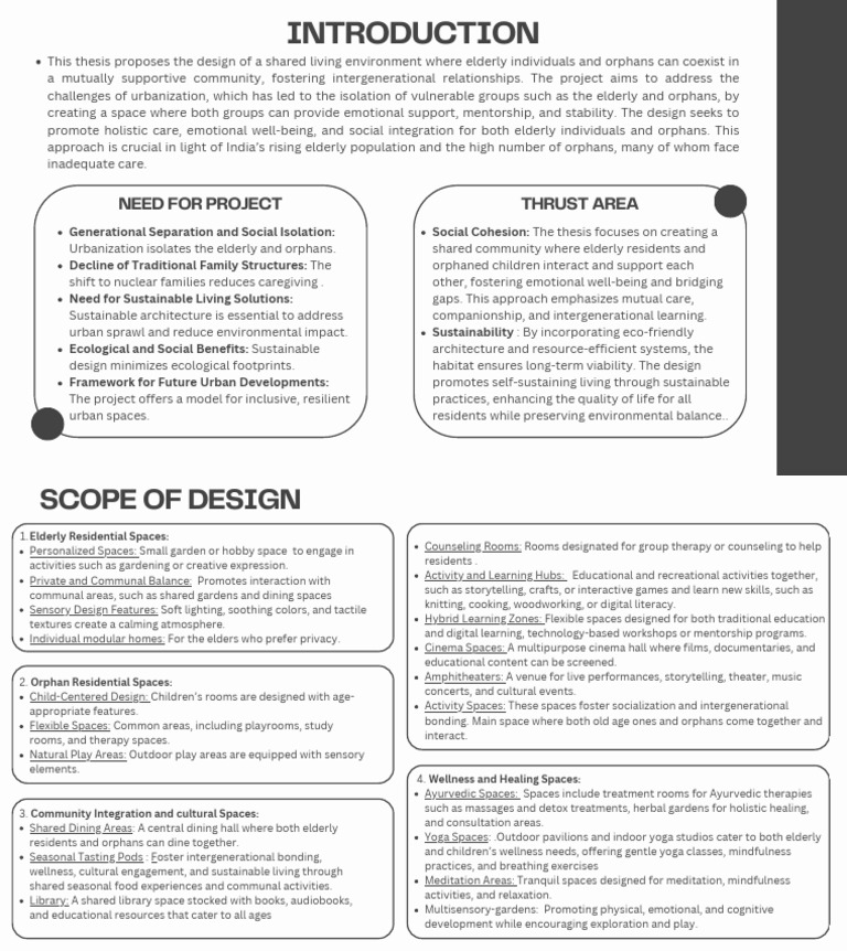 Intergenerational Living Design for Elderly and Orphans | PDF ...