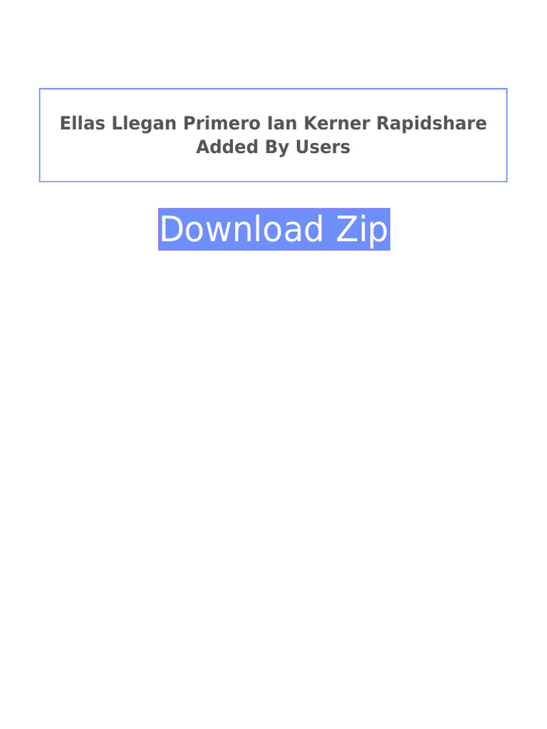 Ellas Llegan Primero Ian Kerner Rapidshare Added by Users | PDF