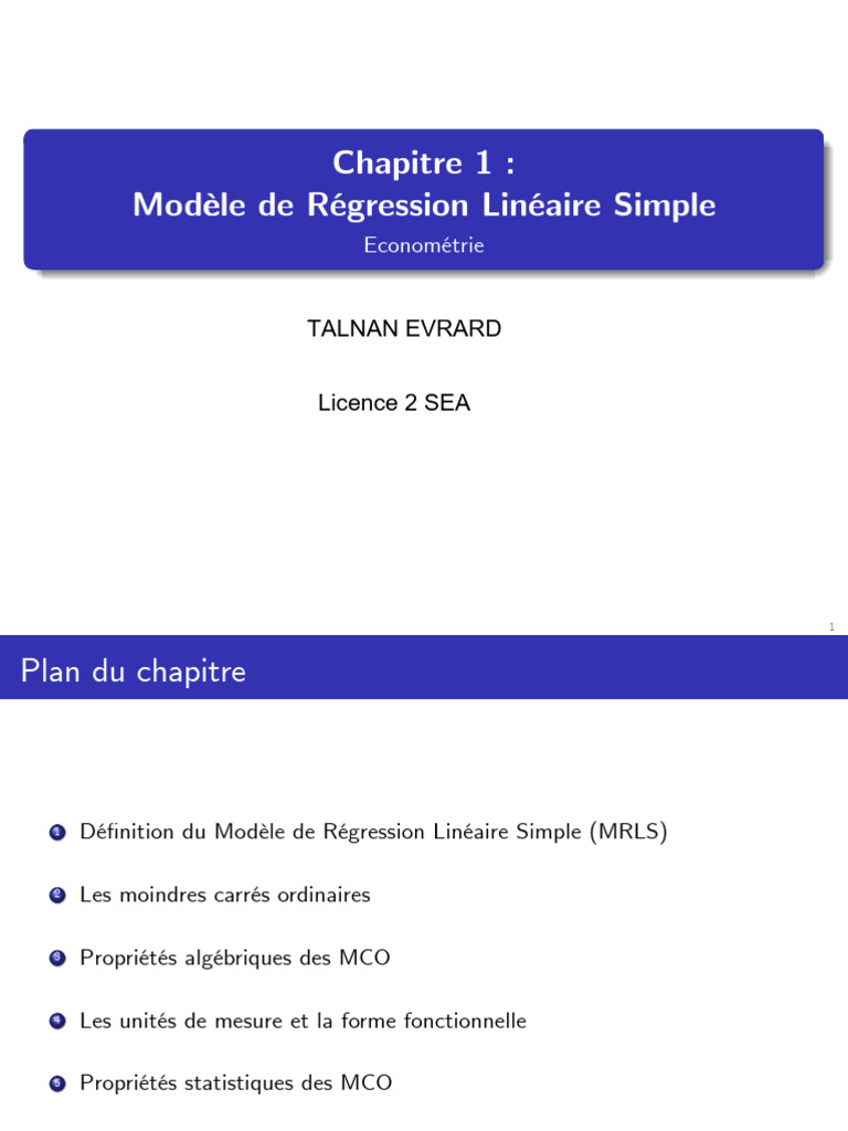 MRLS | PDF | Régression linéaire | Analyse de régression