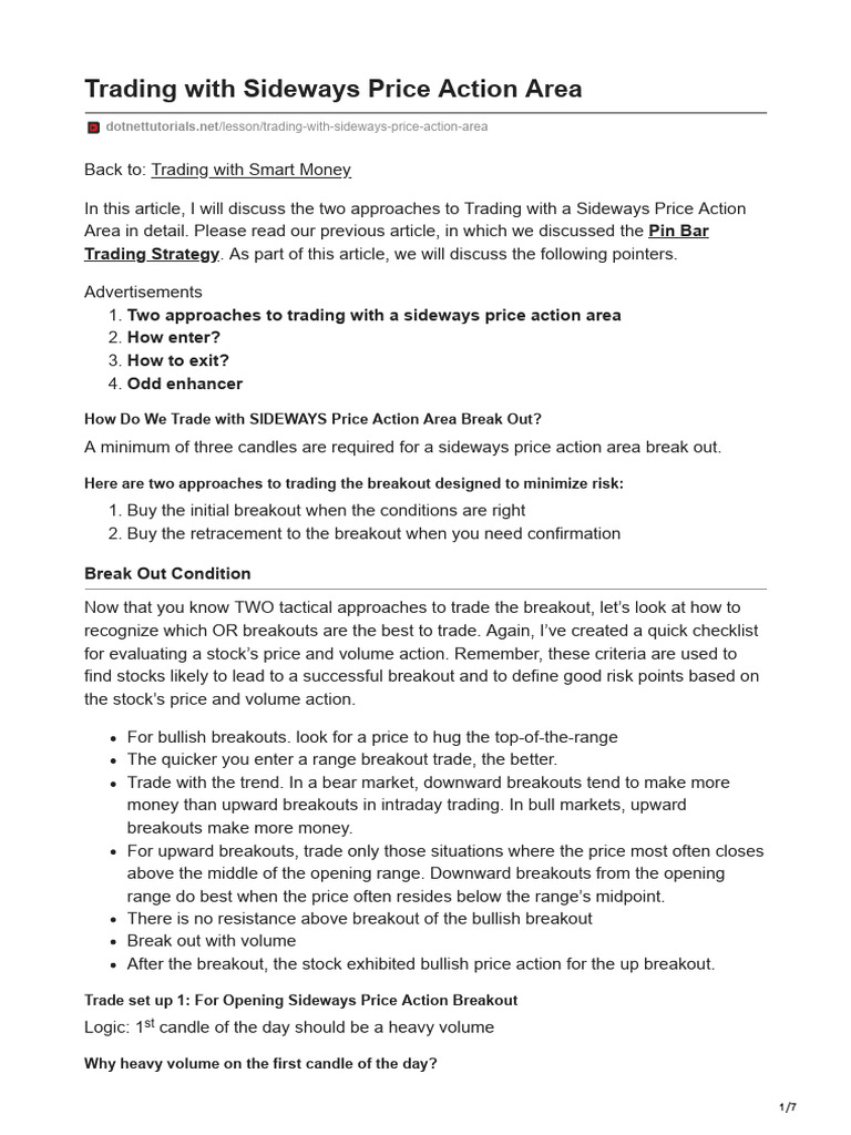 Trading Strategies for Sideways Markets | PDF | Market Trend | Language ...