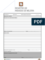 Registro de Des de Mejora