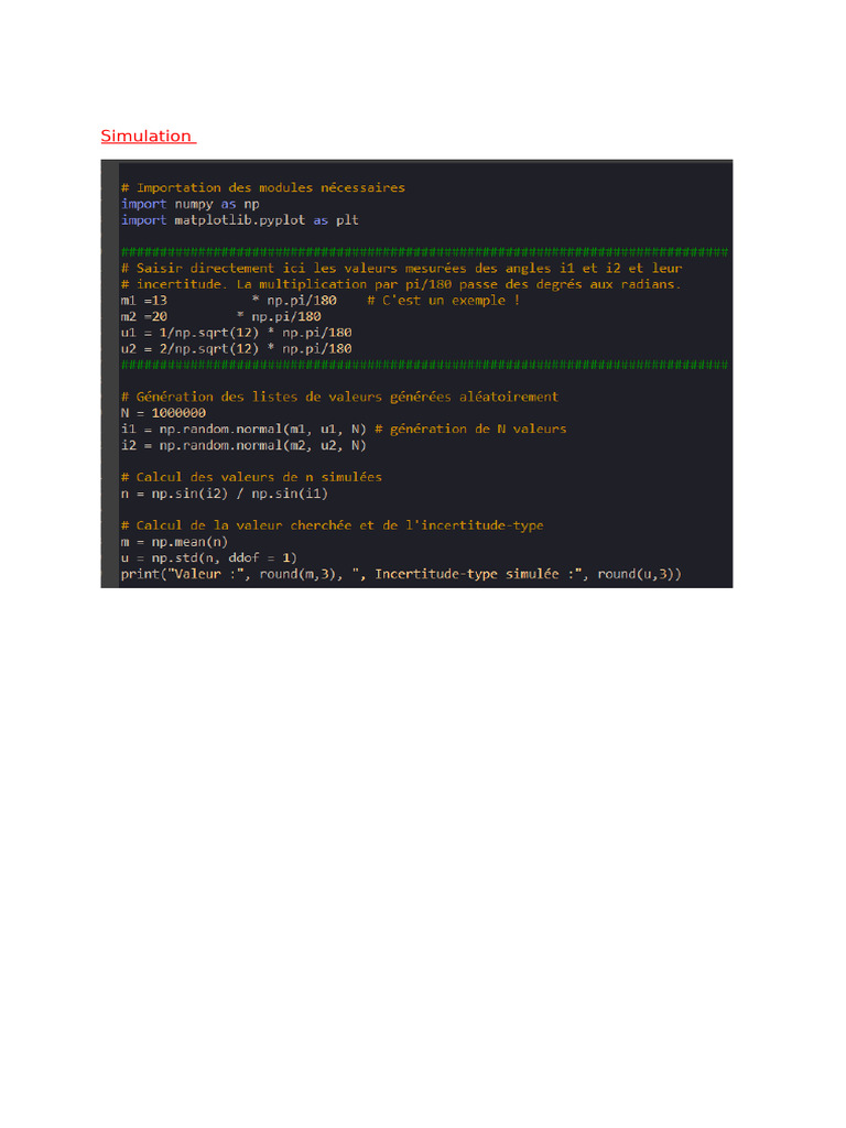 Normalized Error Simulation Data | PDF