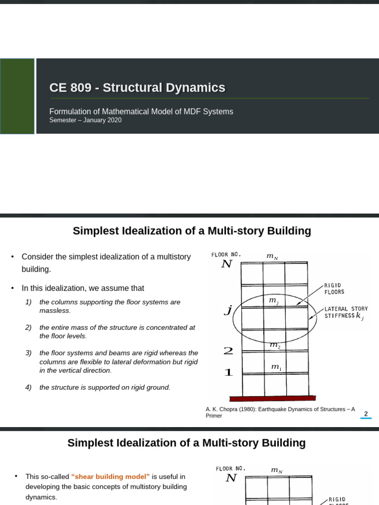 Multi-Story Building Dynamics Model | PDF | Force | Lagrangian Mechanics