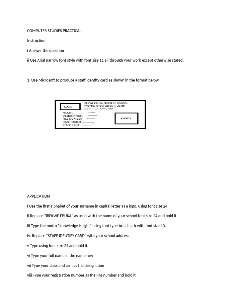 Computer Studies Practical Jss3 | PDF
