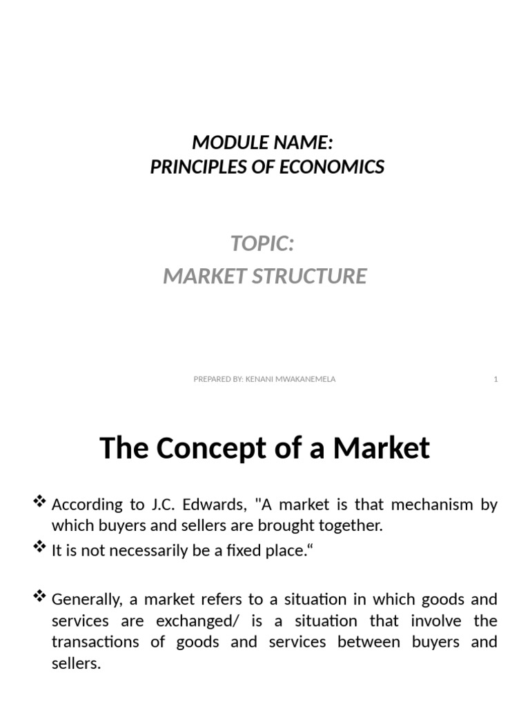 Market Structure - Copy | PDF | Monopoly | Imperfect Competition