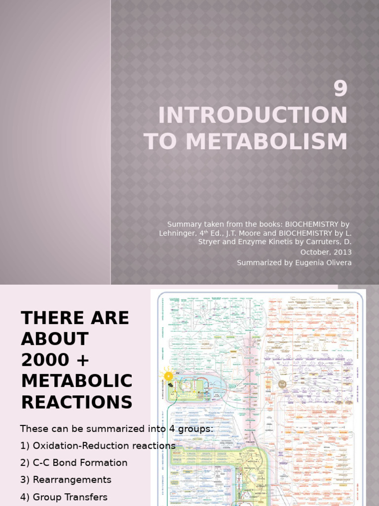 09 - Introduction To Metabolism | PDF | Metabolism | Chemical Reactions