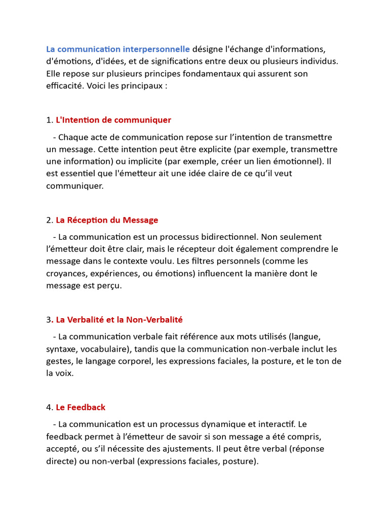 Principes de communication claire | PDF | la communication ...