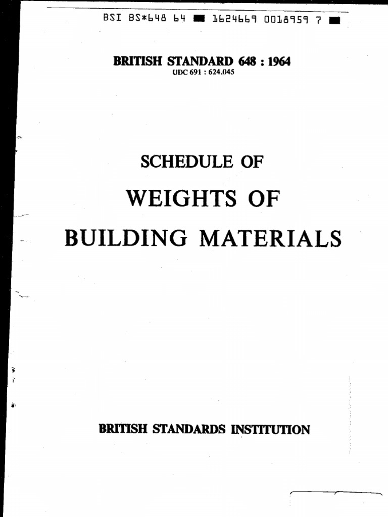 BS 648 | PDF | Construction Aggregate | Weight