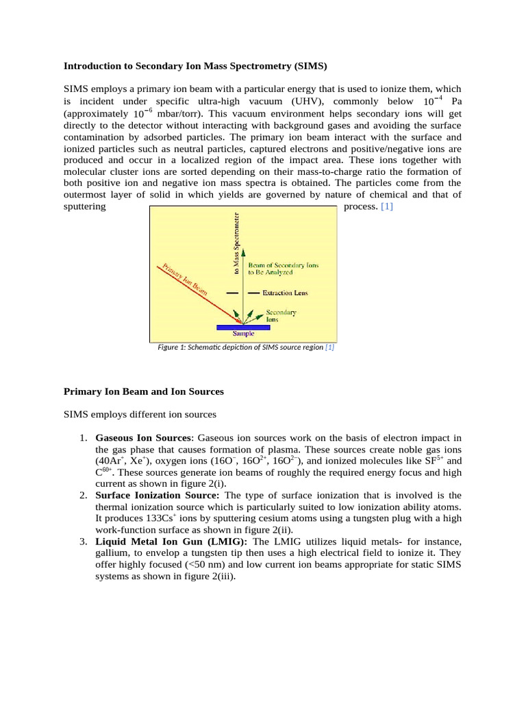 Introduction to Secondary Ion Mass Spectrometry | PDF | Time Of Flight ...