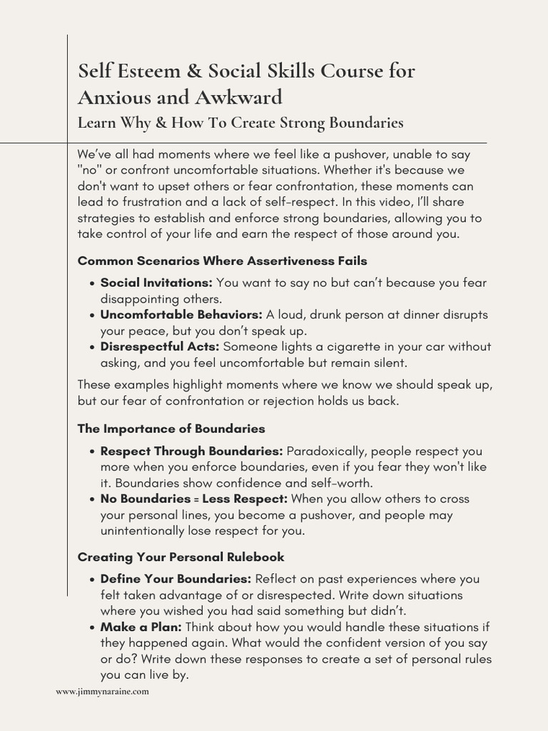 Learn+Why+&+How+To+Create+Strong+Boundaries | PDF | Self Esteem ...