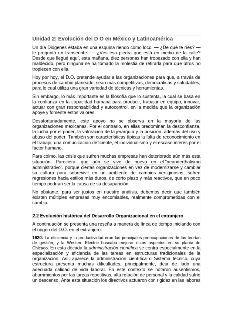 Evolución del Desarrollo Organizacional en México | PDF | Business ...