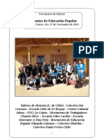 Documento de Síntesis - Encuentro Educación Popular (Punta de Tralca, Noviembre de 2011)