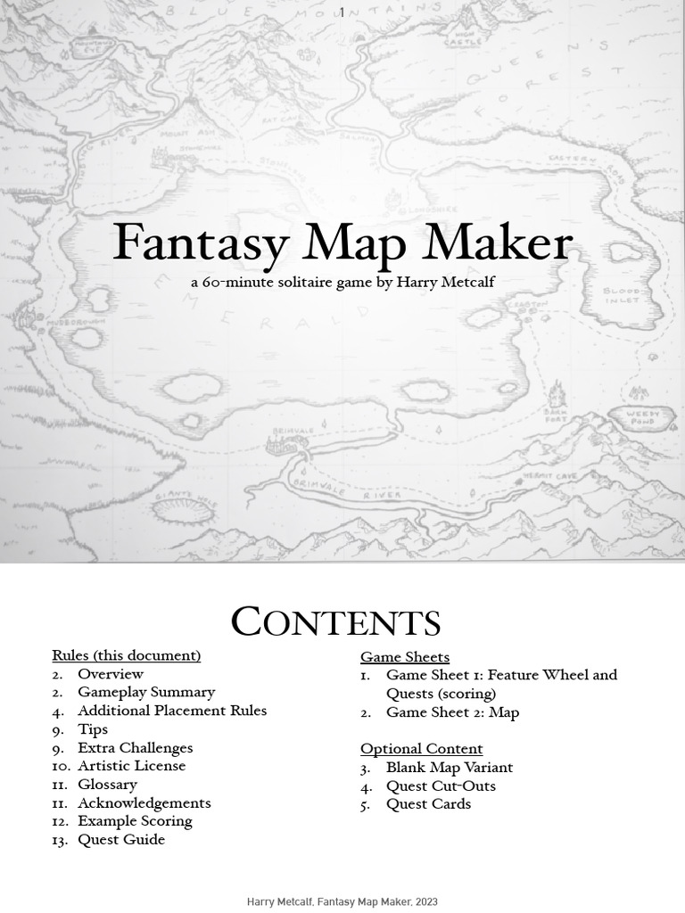 Create Your Own Fantasy Map Game | PDF | Map | Earth Sciences