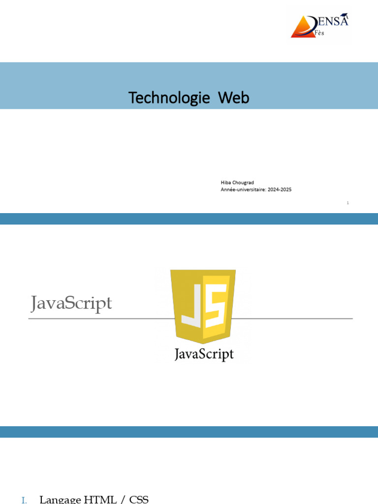 Introduction à JavaScript et HTML | PDF | Internet | Internet et Web