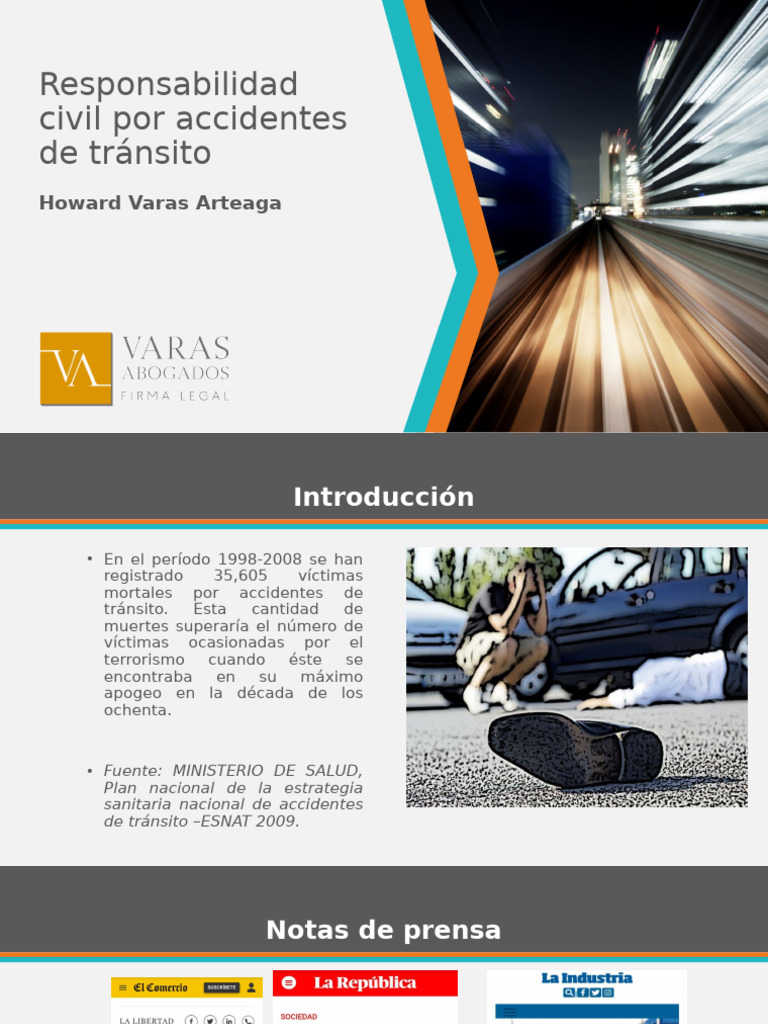 Clase Sobre Responsabilidad Civil Por Accidentes De Tránsito Pdf
