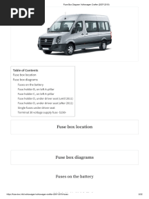 Fuse Box Diagram Volkswagen Crafter (2007-2015)