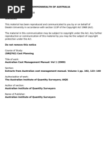 AIQS - Australian cost management manual