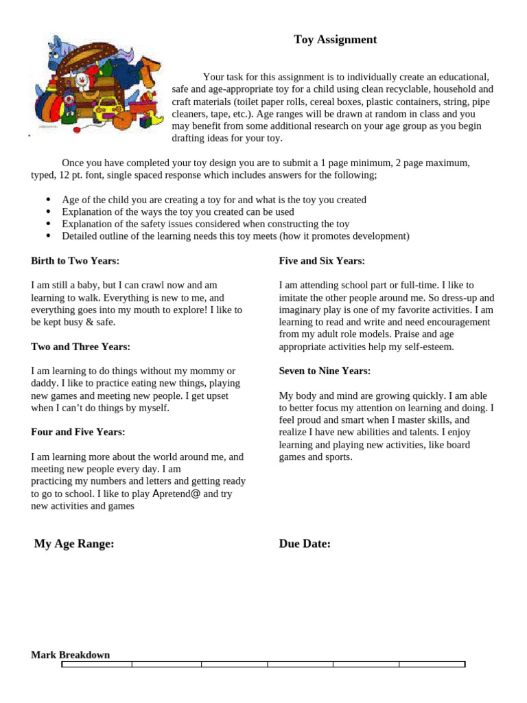 DIY Educational Toy Design Assignment | PDF | Toys | Creativity