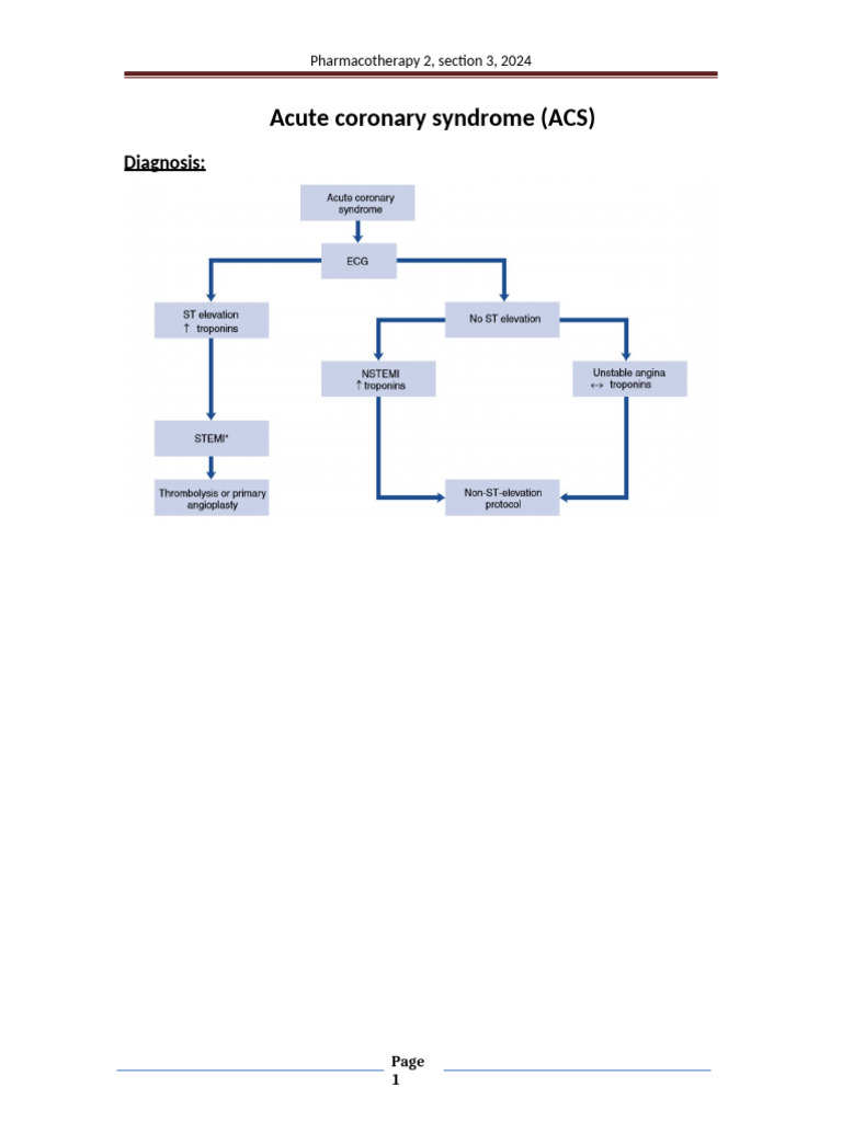 Section 4. Acute coronary syndrom | PDF | Myocardial Infarction ...
