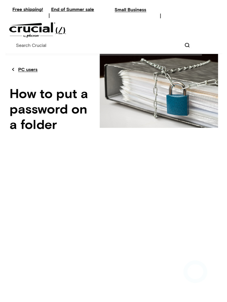 Password Protecting Folders on Windows | PDF | Zip (File Format ...