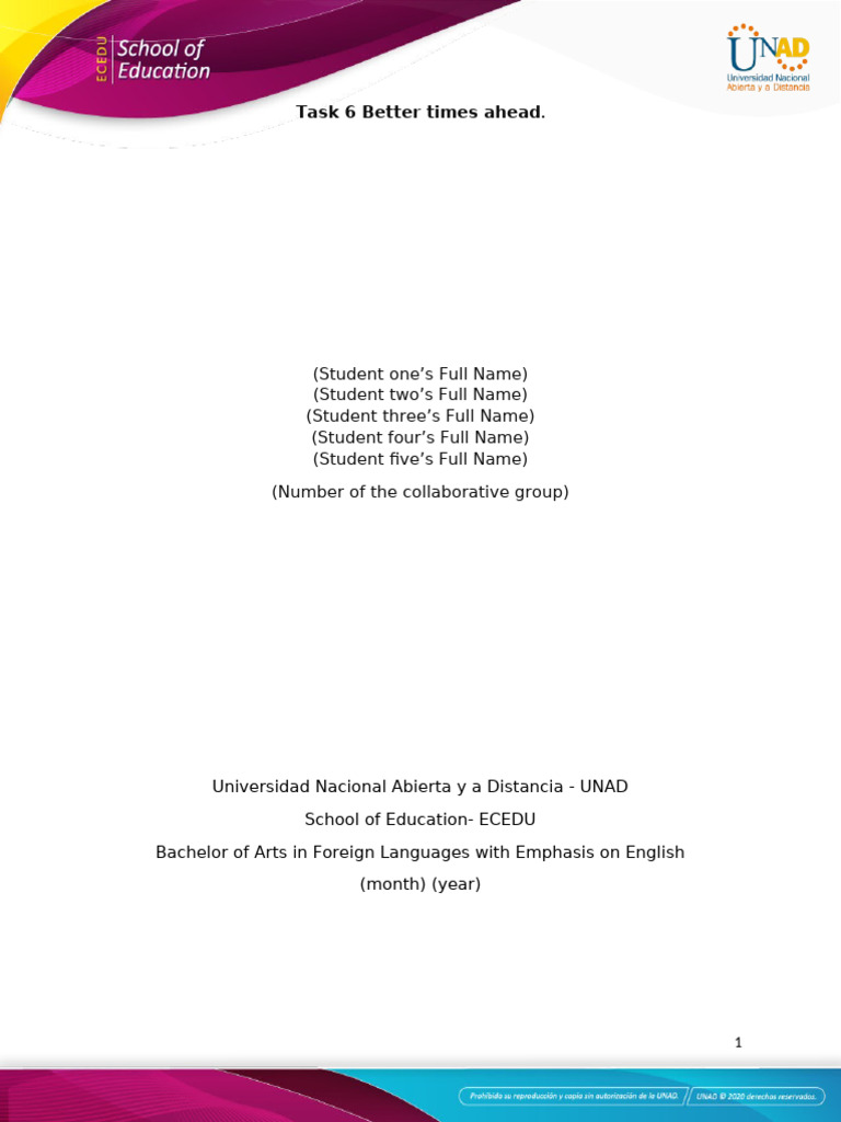 Annex 1.template Task 6 | PDF
