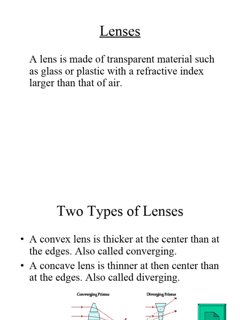 Understanding Lenses and Their Functions | PDF | Optics ...