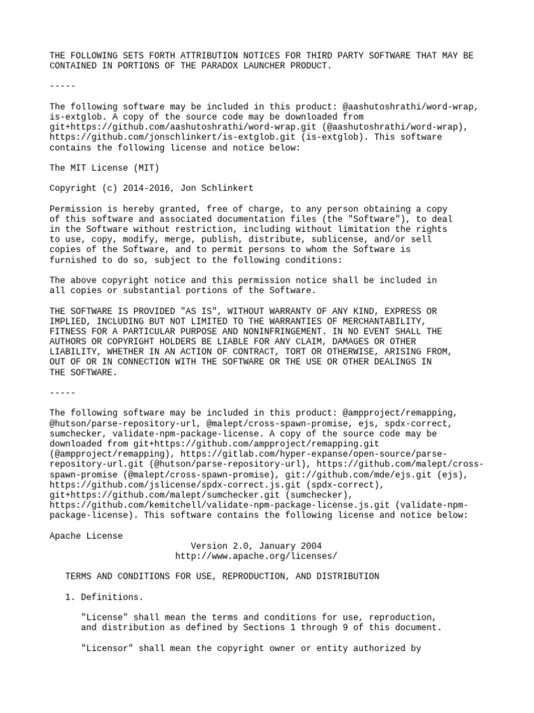Third Party Licenses | PDF | License | Copyright