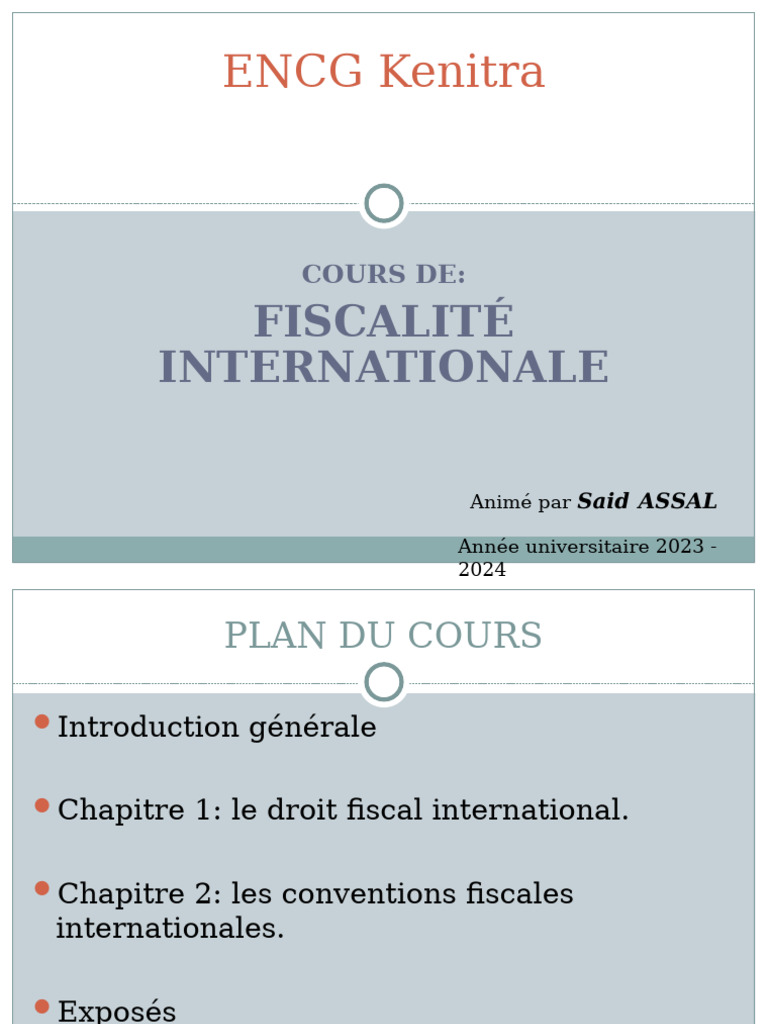 Fiscalité Internationale : Concepts Clés | PDF | Impôts | Impôt sur le ...