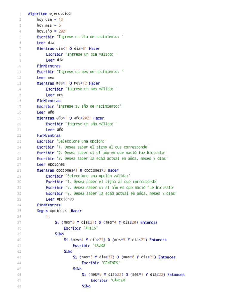 Practica 3 Ejercicio 5 | PDF