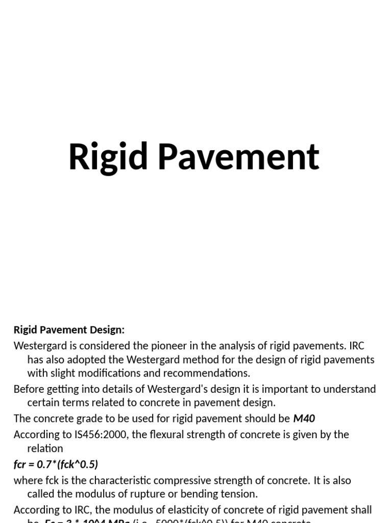 Rigid Pavement Manual Pdf Stiffness Young S Modulus