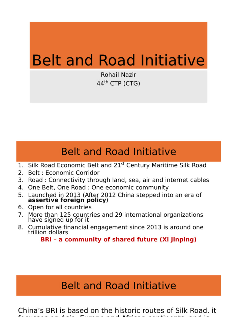 Overview of China's Belt and Road Initiative | PDF | Silk Road | Economies