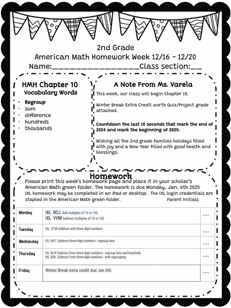 12 16-12 20 HW American Math | PDF | Learning | Teaching