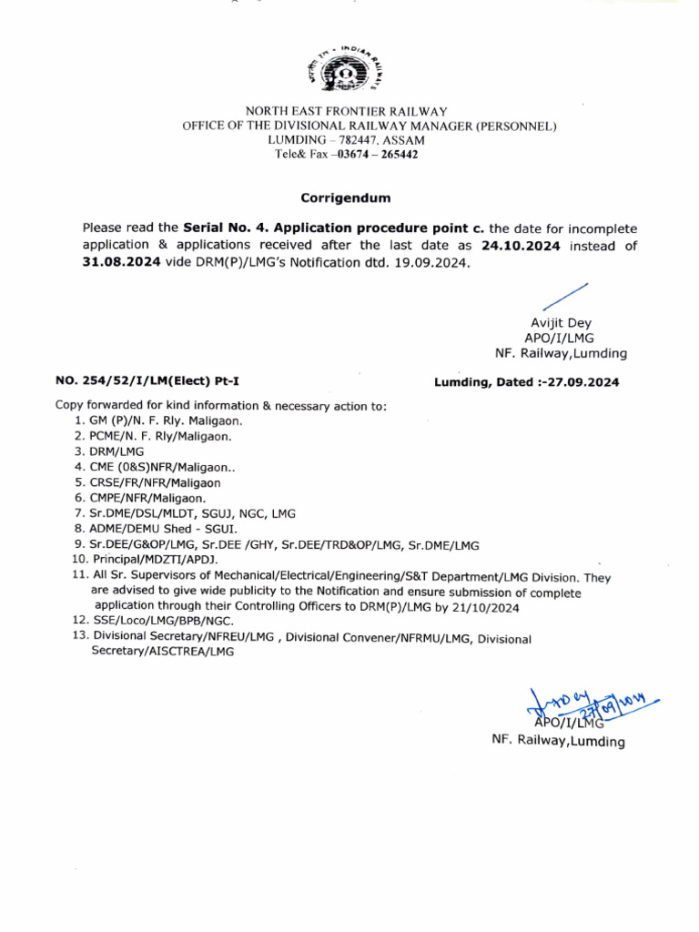 ALP Selection Notification for LMG Division | PDF | Engineering