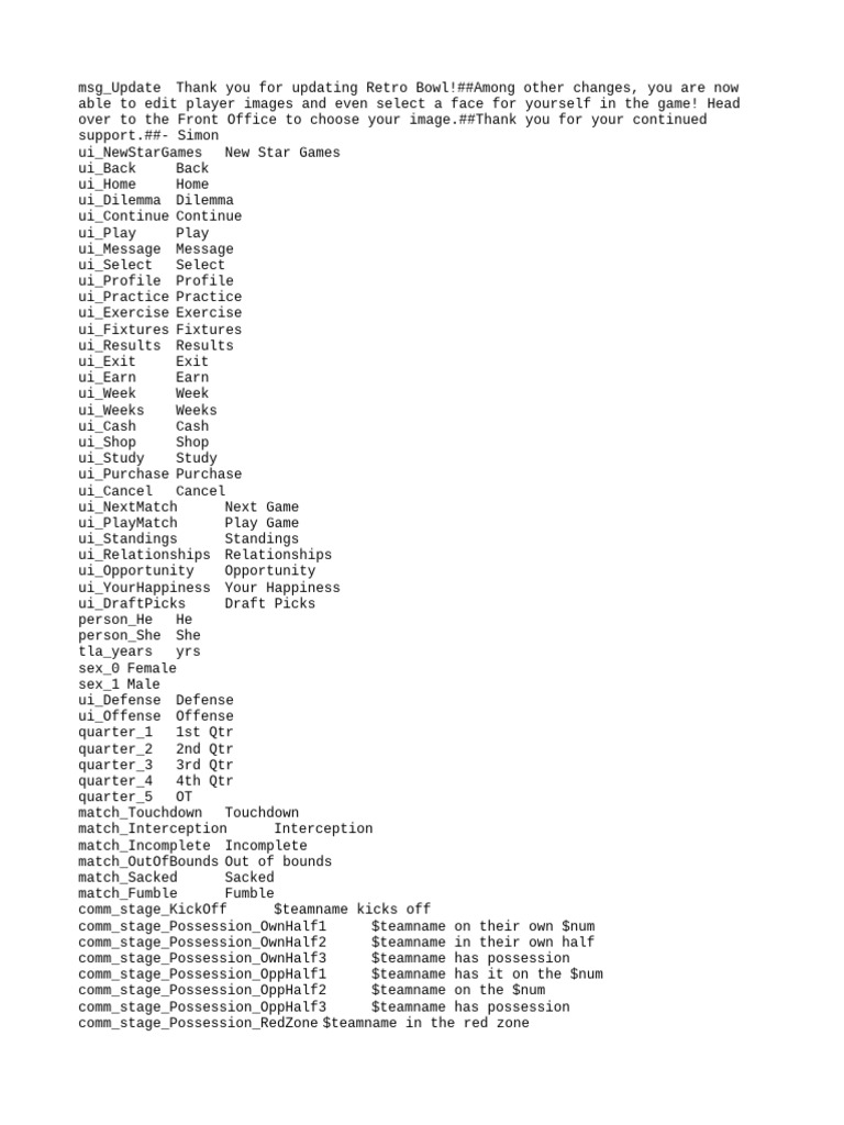 Retro Bowl Update: Edit Player Images | PDF | American Football ...