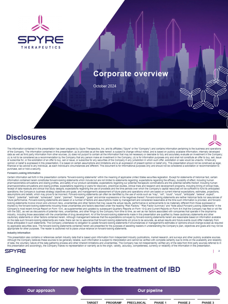 Spyre's Formulatability Insights for IBD | PDF | Phases Of Clinical ...