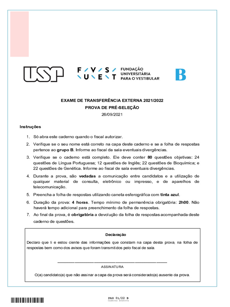ProvaBiologicas2021 2022 | PDF