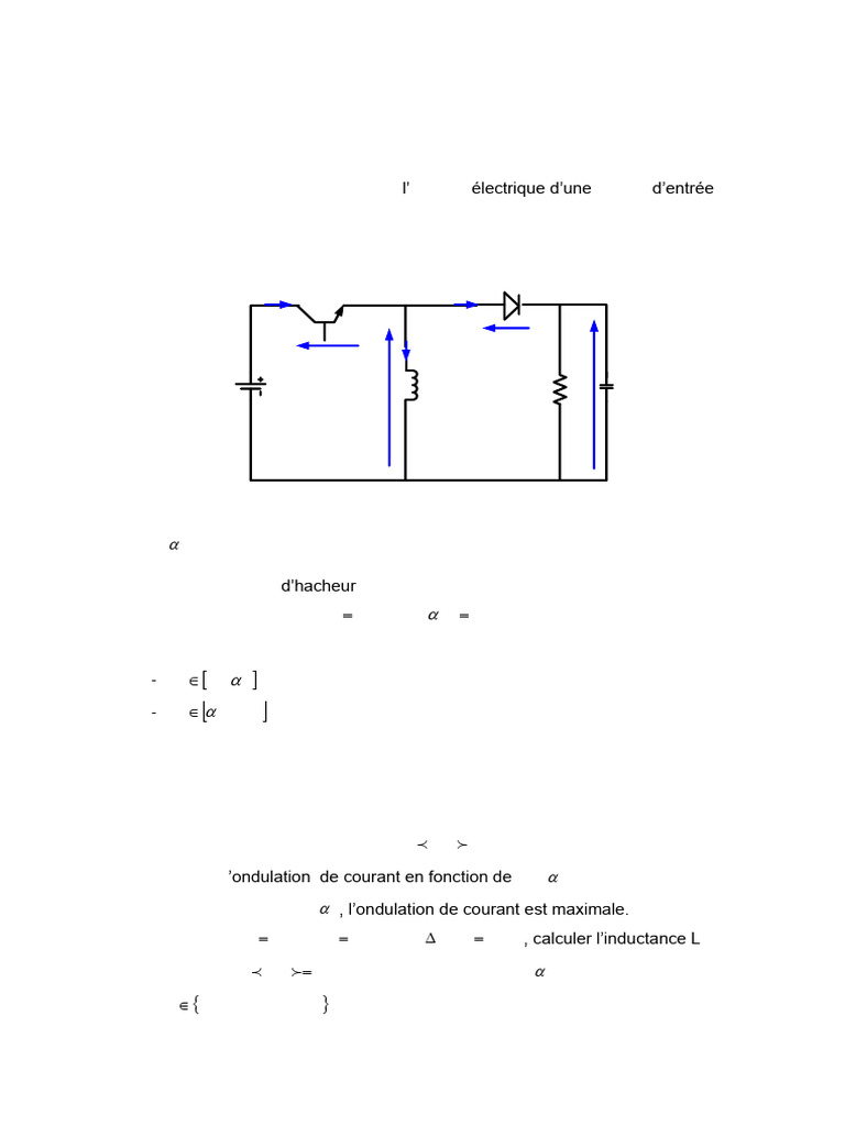 Hacheurs électriques : exercices et analyses | PDF | Composants ...