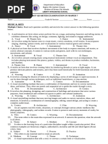 FIRST QUARTER EXAM MAPEH 7- MATATAG CURR. - Copy