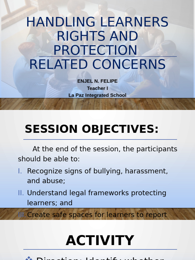 Learner Rights and Protection Guide | PDF | Bullying | Harassment