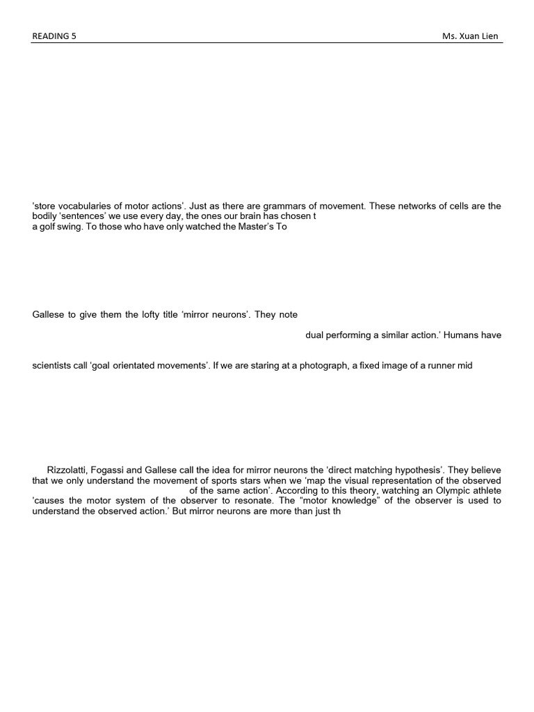 Neuroscience of Sports and Empathy | PDF | Brain | Mental Processes