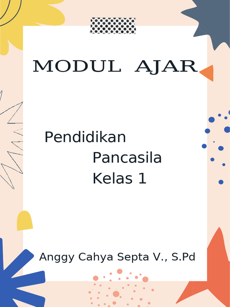 Modul Ajar Pancasila Kelas 1 SD | PDF