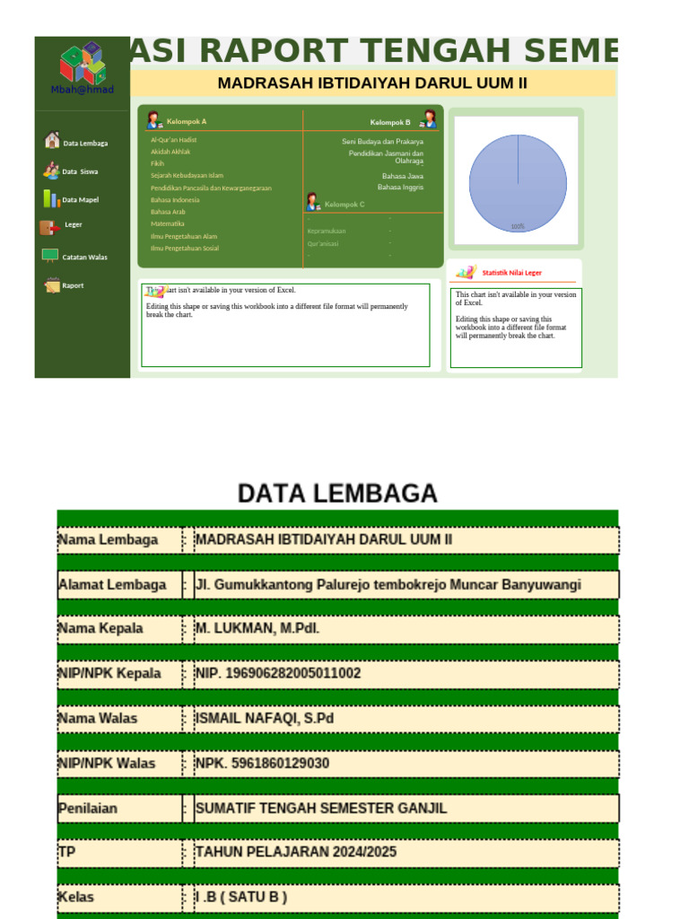 Aplikasi Raport Tengah Semester MI Darul Uum II | PDF