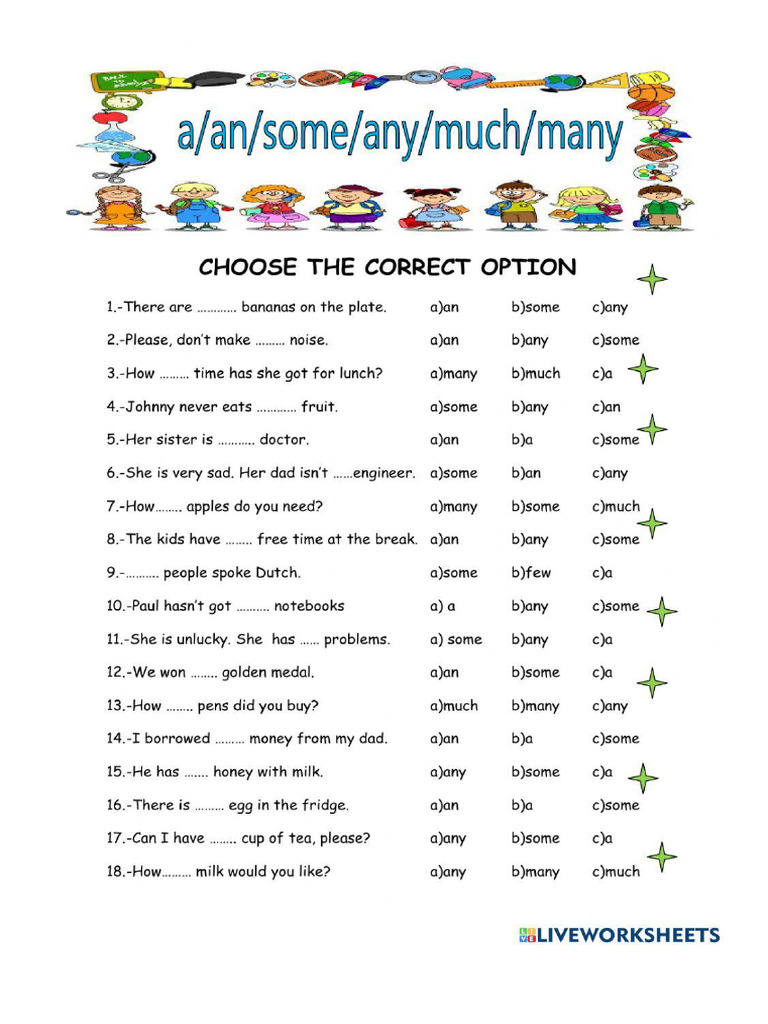 A An Some Any Much Many | PDF