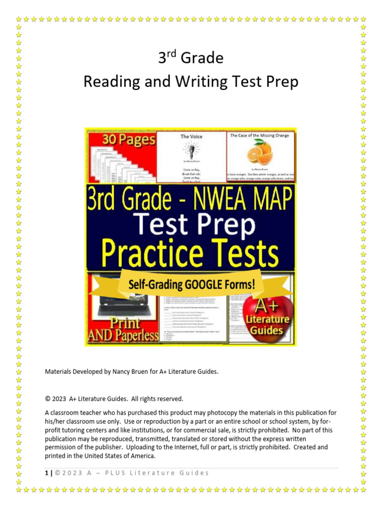 3 Grade Reading and Writing Test Prep: © 2 0 2 3 A PLUS Literature ...