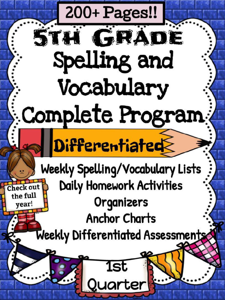 5thGradeSpellingandVocabularyCommonCoreCompleteProgram 1 | PDF ...