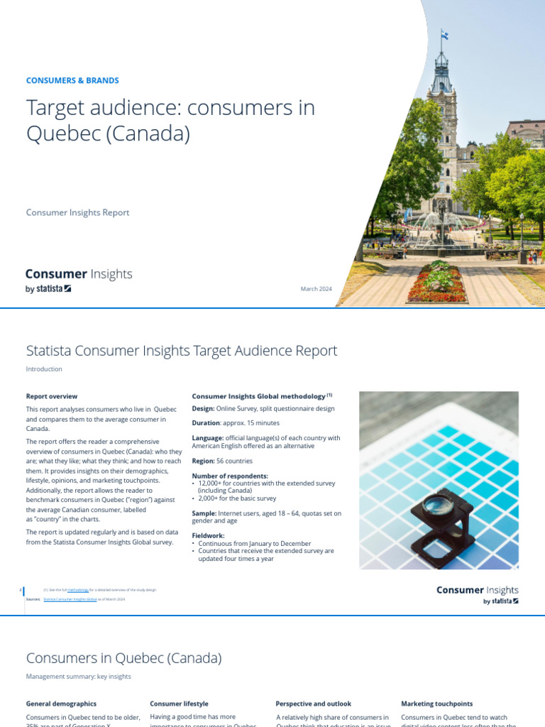 Quebec Consumer Insights Report 2024 | PDF | Cost Of Living | Survey ...
