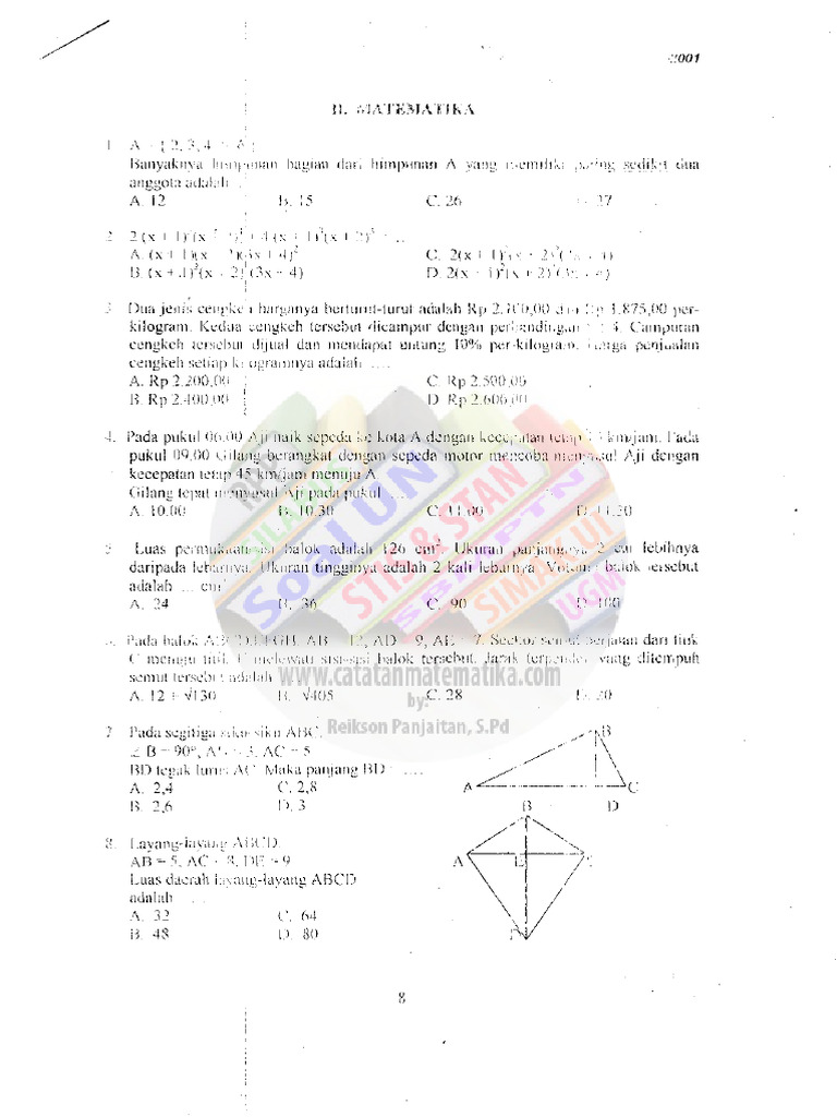 Catatan Matematika Resources | PDF