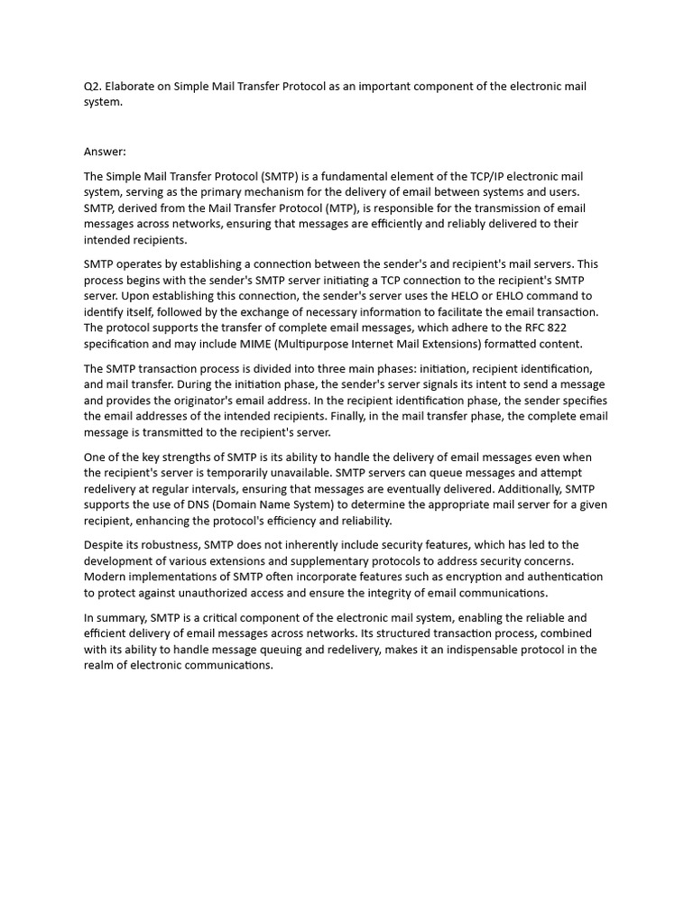 Computer Application Management - Assignment Q2 | PDF | Network Service ...